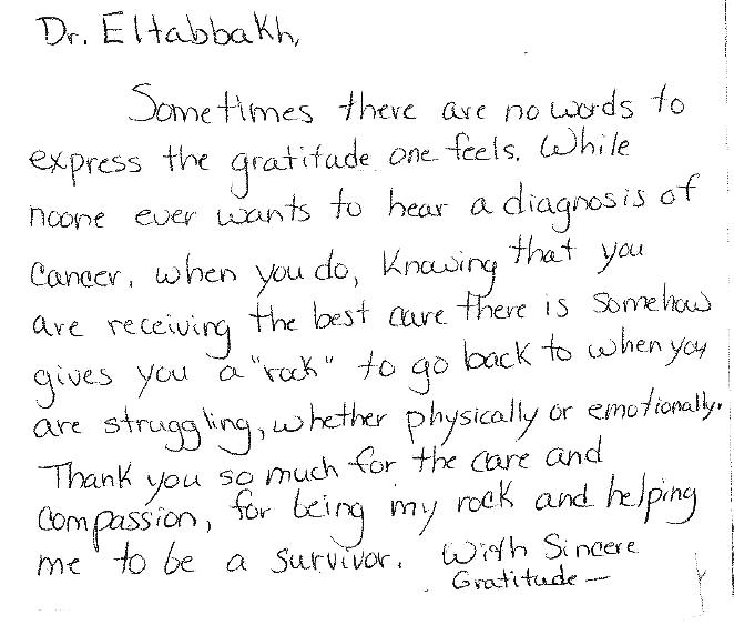 Kind words from our patients